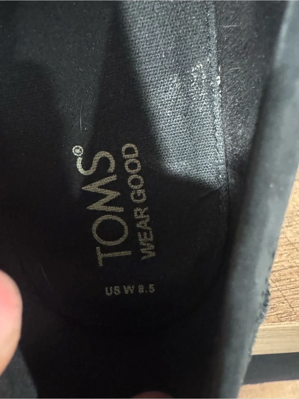 Toms Black Suede Lug Sole Penny Loafers